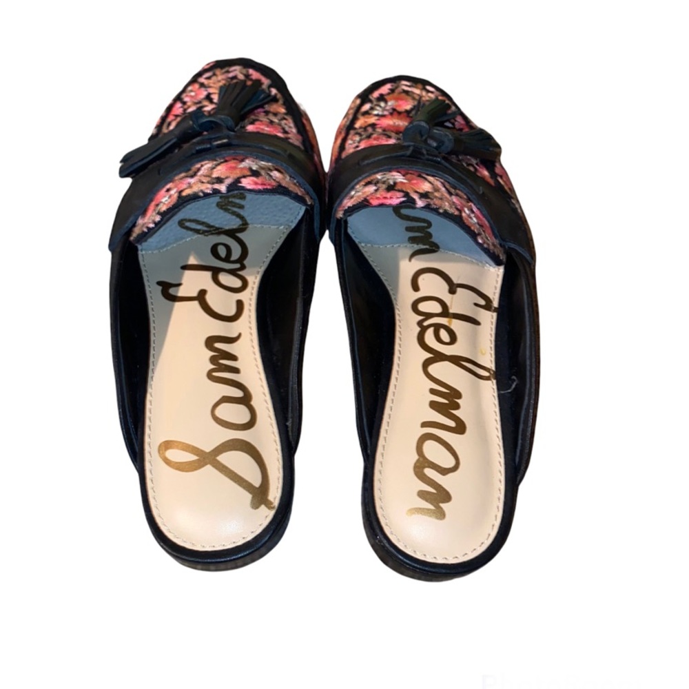 Sam Edelman Embroidered Paris Mules Size 7 - Picture 3 of 3